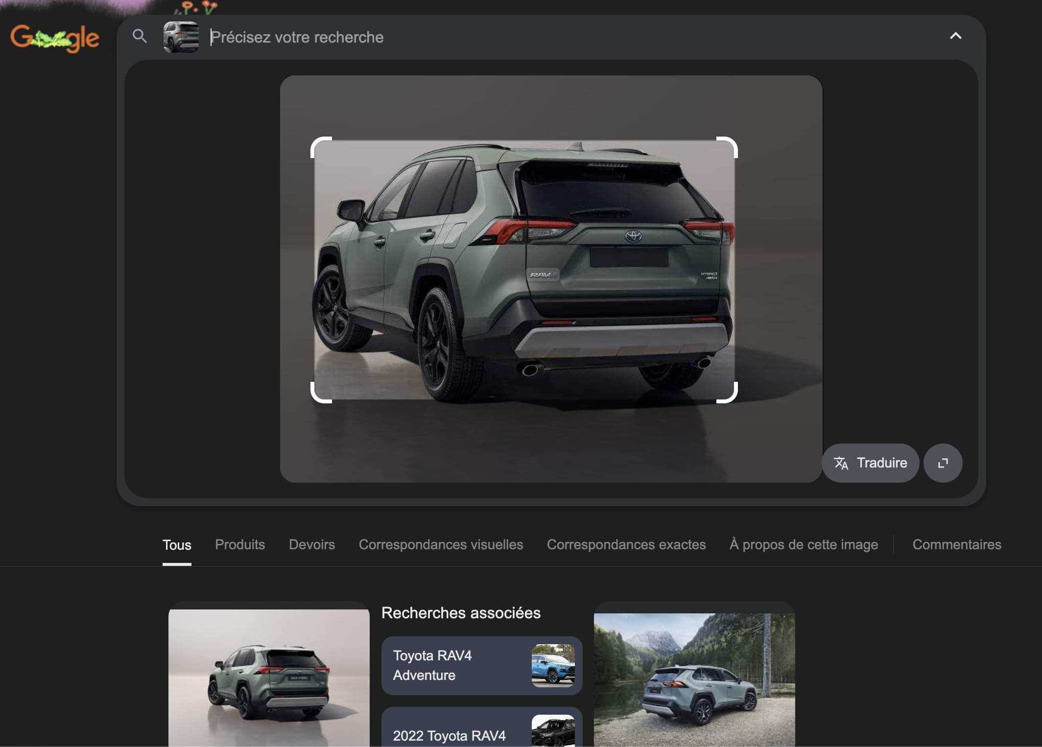 Capture d’écran RECHERCHE IMAGE GOOGLE