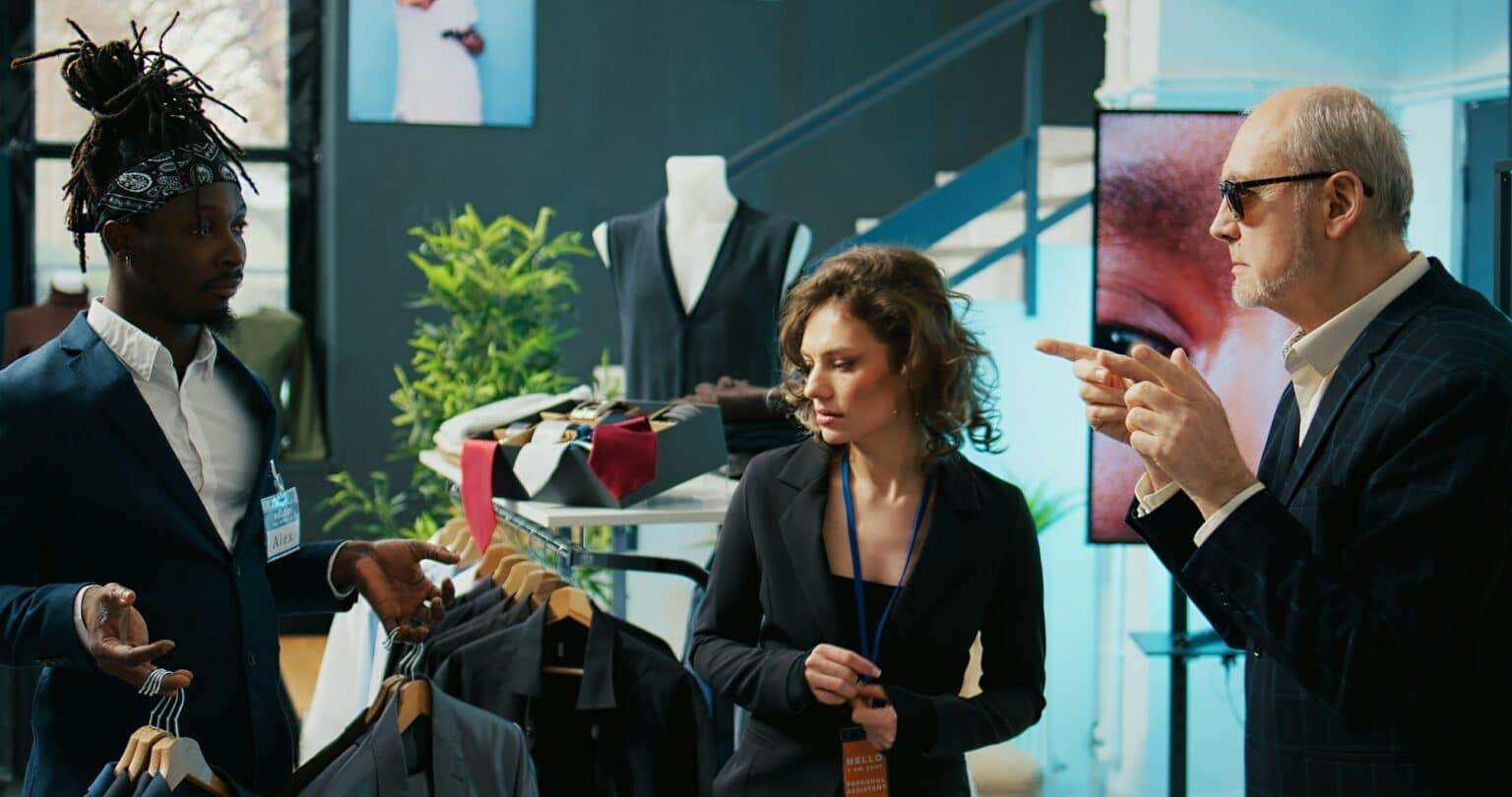 Experienced designer and sponsor of the retail store asks for elegant accessories