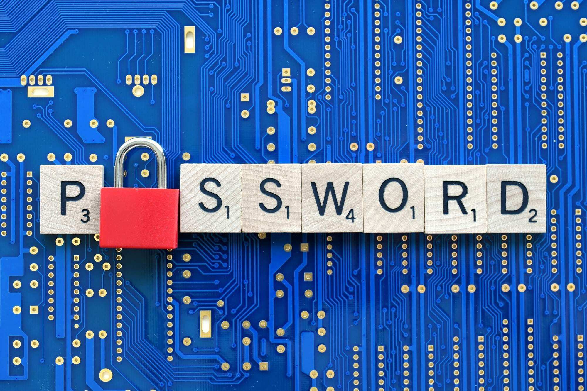 Cyber security, secure password concept background
