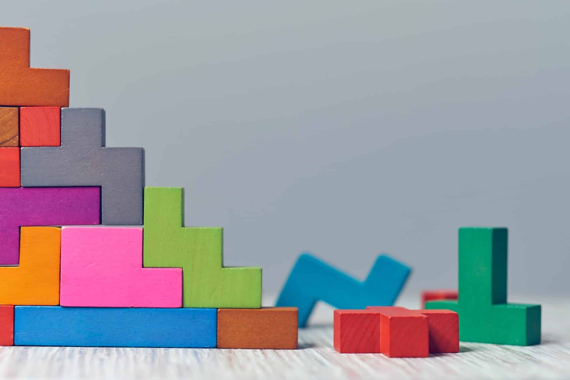 staircase wooden cubes. Business development concept. Concept of progress.