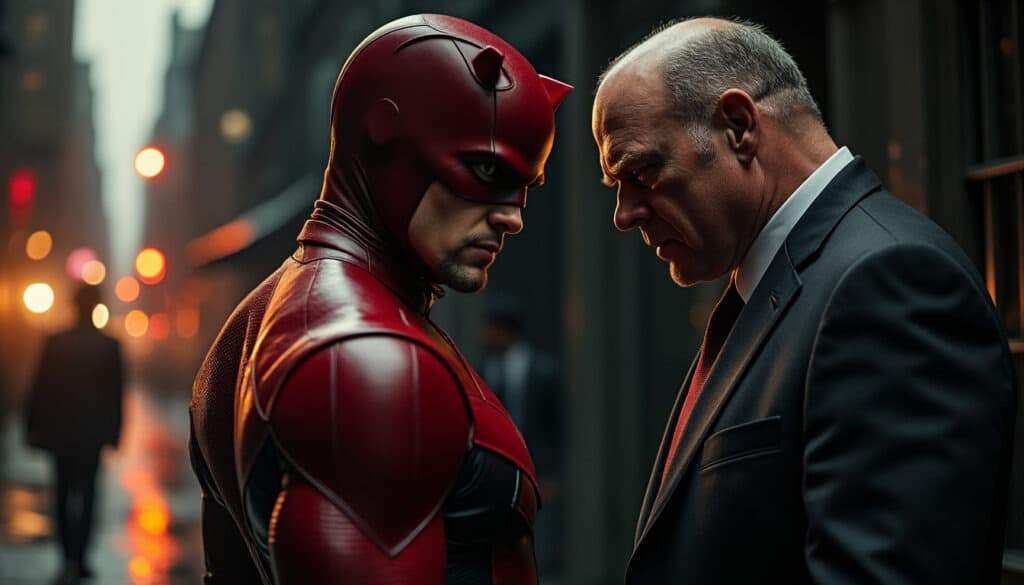 découvrez notre critique de la saison 1 de 'daredevil: born again', où l'on explore l'éblouissante intensité des performances de charlie cox et vincent d'onofrio. plongez dans l'univers sombre et captivant de hell's kitchen, alliant action palpitante et profondeur émotionnelle.