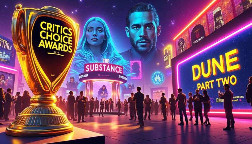 découvrez les temps forts des critics choice awards 2025, où 'dune : deuxième partie' s'impose comme le grand vainqueur. plongez dans l'univers du cinéma avec les performances remarquables de 'the substance' et d'autres surprises qui ont marqué cette cérémonie incontournable.