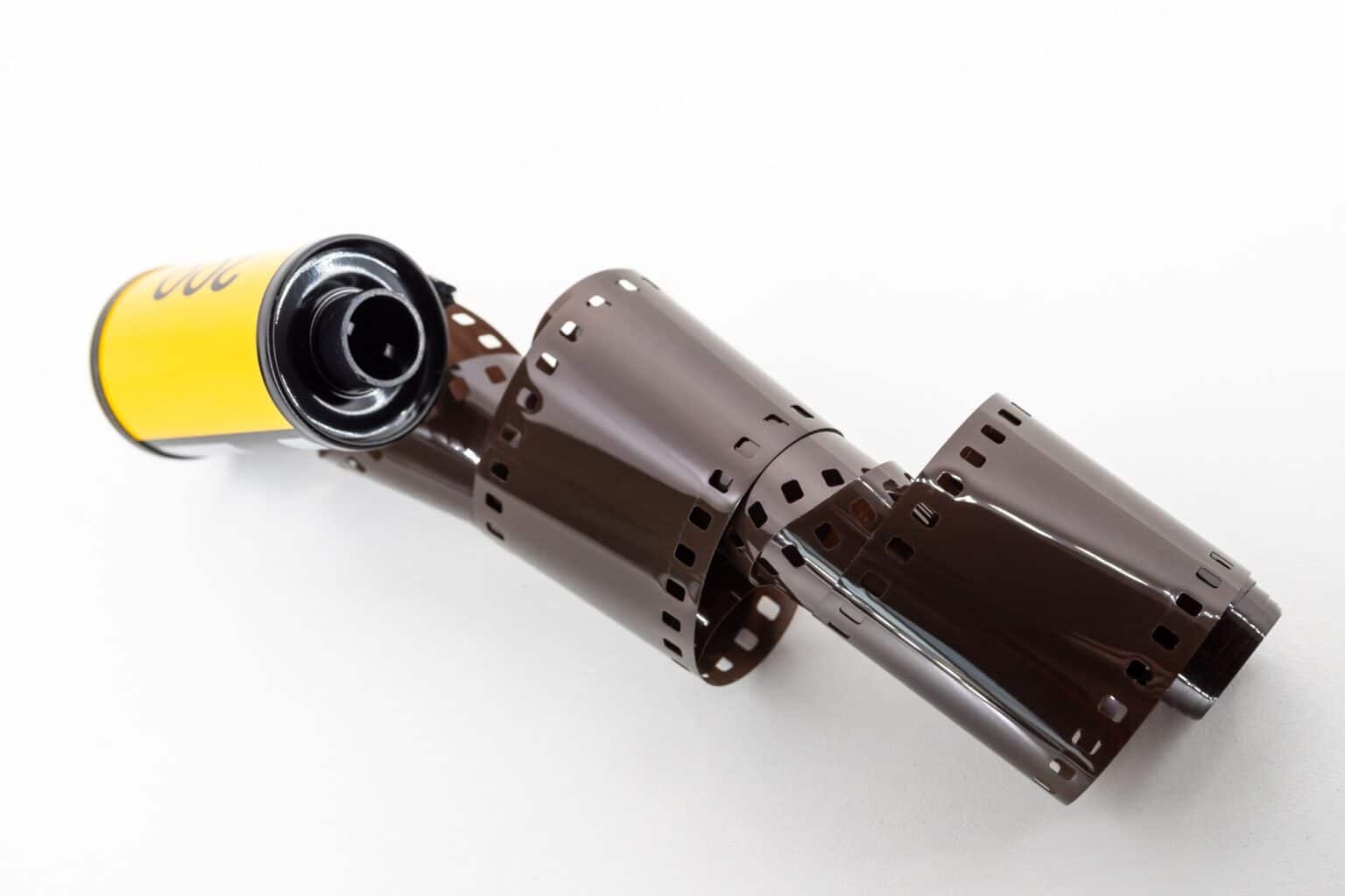 A film roll on a white background.