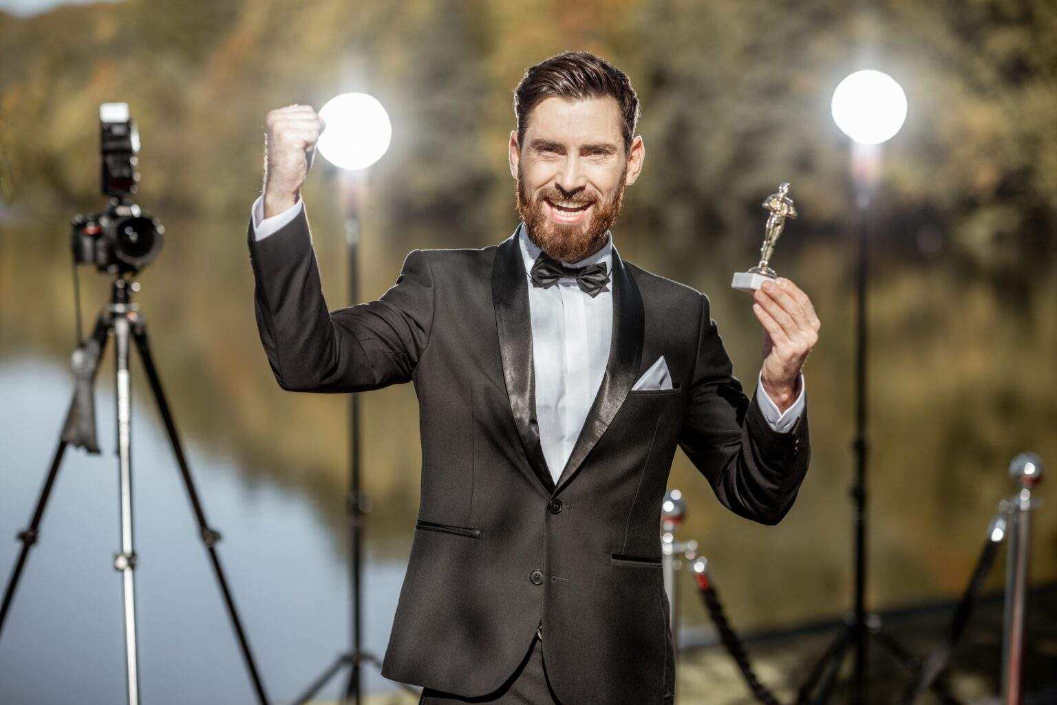 Actor at the awards ceremony