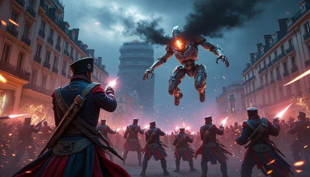 découvrez valor mortis, le nouveau jeu de l’équipe de ghostrunner, où l’univers de la france napoléonienne fusionne avec des prototypes avant-gardistes pour offrir une expérience unique mêlant histoire et action futuriste.