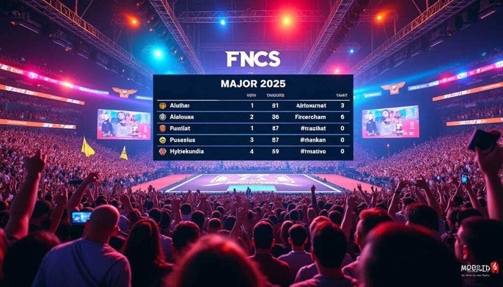 découvrez tous les résultats et le classement final des grandes finales du fncs major 1 2025 : performances, équipes gagnantes et moments forts de la compétition fortnite.