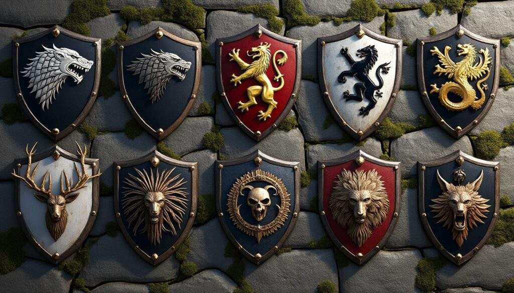 découvrez la liste complète des blasons des maisons emblématiques de l'univers du trône de fer, avec leurs symboles, couleurs et significations.