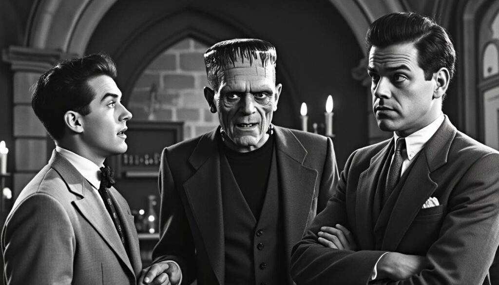 découvrez kenan & kel dans un hommage vibrant à la célèbre tradition abbott & costello avec leur rencontre pleine d'humour et de frissons avec frankenstein.