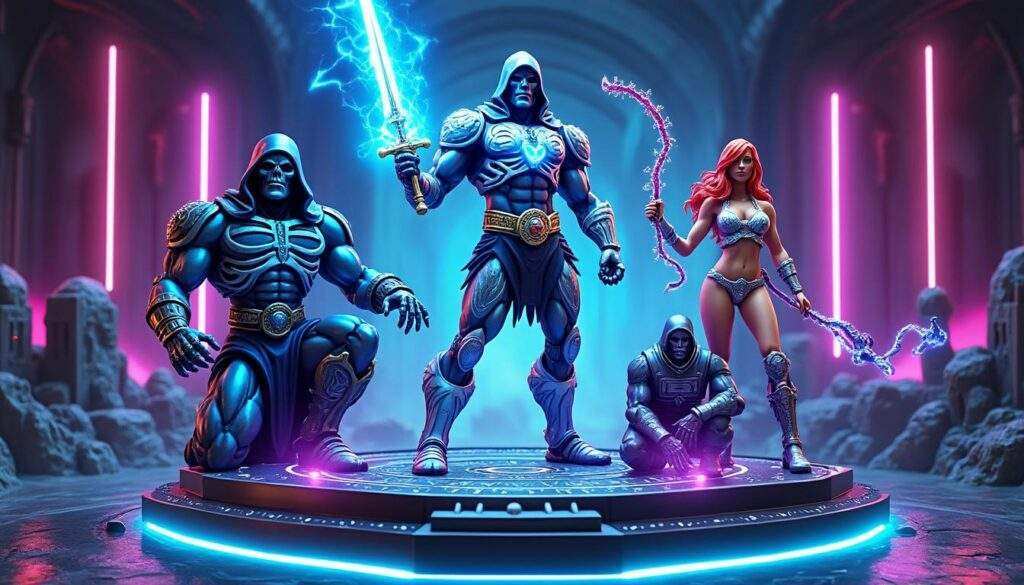 découvrez les nouveautés des jouets masters of the universe mettant à l'honneur vos personnages emblématiques préférés, avec des figurines et accessoires exclusifs pour les fans de la saga.